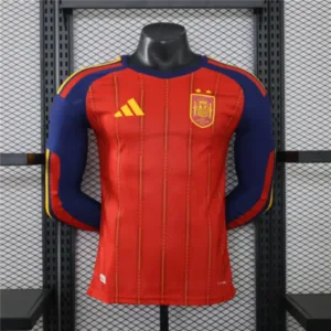 Spain 2026 Home Long-Sleeve Player Version 2 Star Jerseys